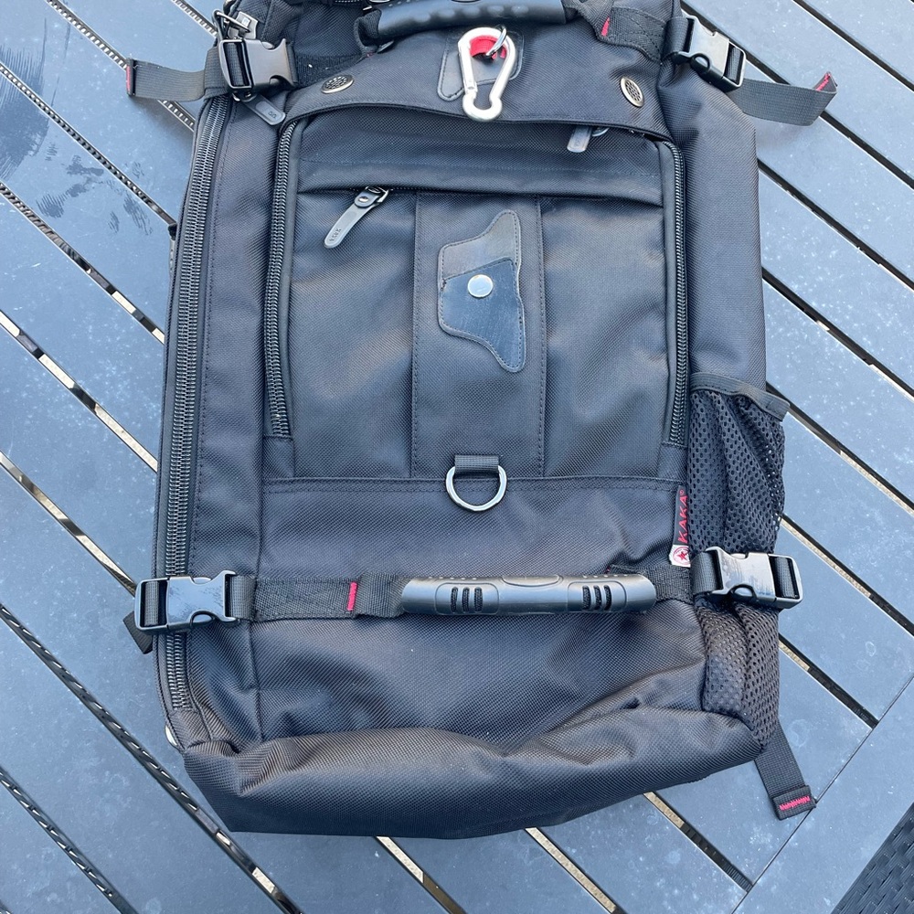 Black Backpack with Durable Fabric and Adjustable Straps